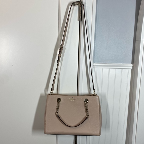 kate spade Handbags - KATE‎ SPADE Jordyn medium chain handle tote bag beige with crossbody strap